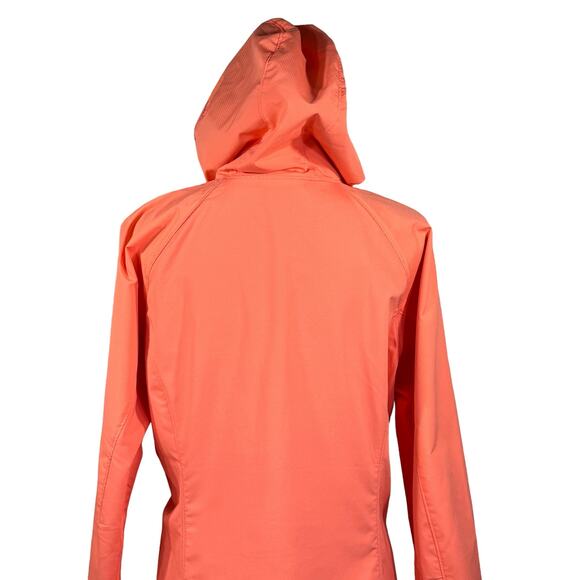Columbia Large Jacket Full-Zip Hooded Zip Pockets Cinch Waist Peach Coral Womens - Picture 7 of 10